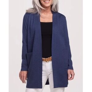 Woolx Women's Blue All season Regular Fit Paisley Cardigan Size 3X